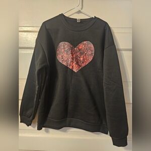Kids Black Heart Sweatshirt